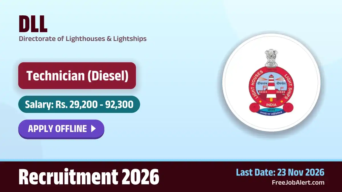 DLL Technician (Diesel) Recruitment 2026 – Apply Offline