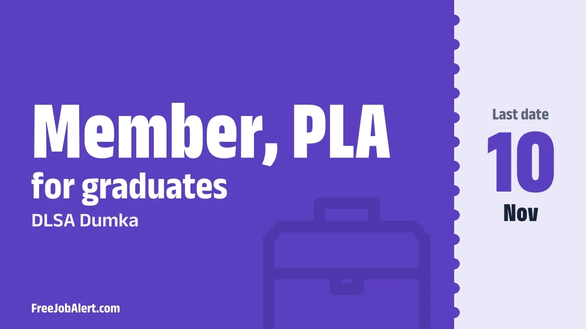 DLSA Dumka Member, PLA Recruitment 2026 – Apply Offline