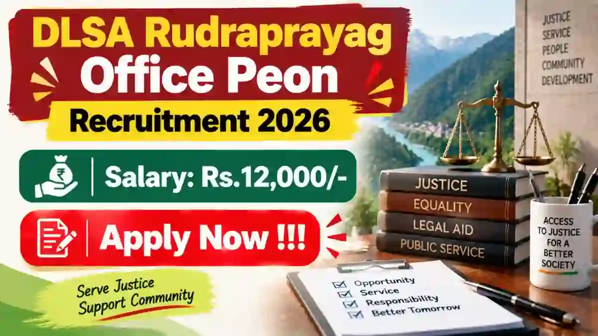 DLSA Rudraprayag Office Peon Recruitment 2026 - Apply Offline