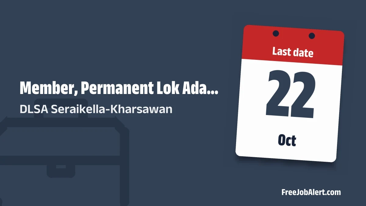 DLSA Seraikella-Kharsawan Member Recruitment 2026 – Apply Offline