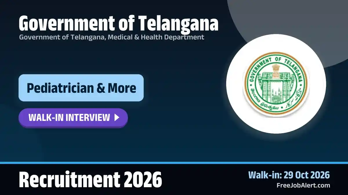 DMHO Nizamabad Recruitment 2026 – Apply Offline for Staff Nurses, ANM and More Posts DMHO Nizamabad Recruitment 2026 – Apply Offline for Staff Nurses, ANM and More Posts