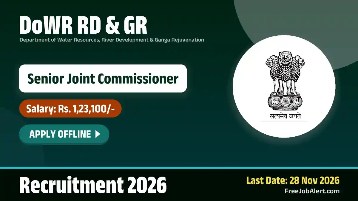 DoWR RD & GR Senior Joint Commissioner Recruitment 2026 – Apply Offline DoWR RD & GR Senior Joint Commissioner Recruitment 2026 – Apply Offline