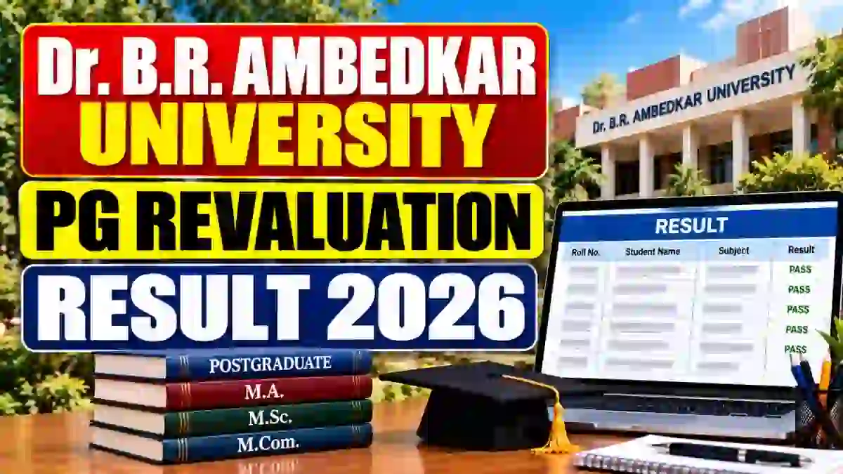 Dr. B.R. Ambedkar University PG Results 2026 Out - Check 1st Sem Revaluation Results @ brau.edu.in