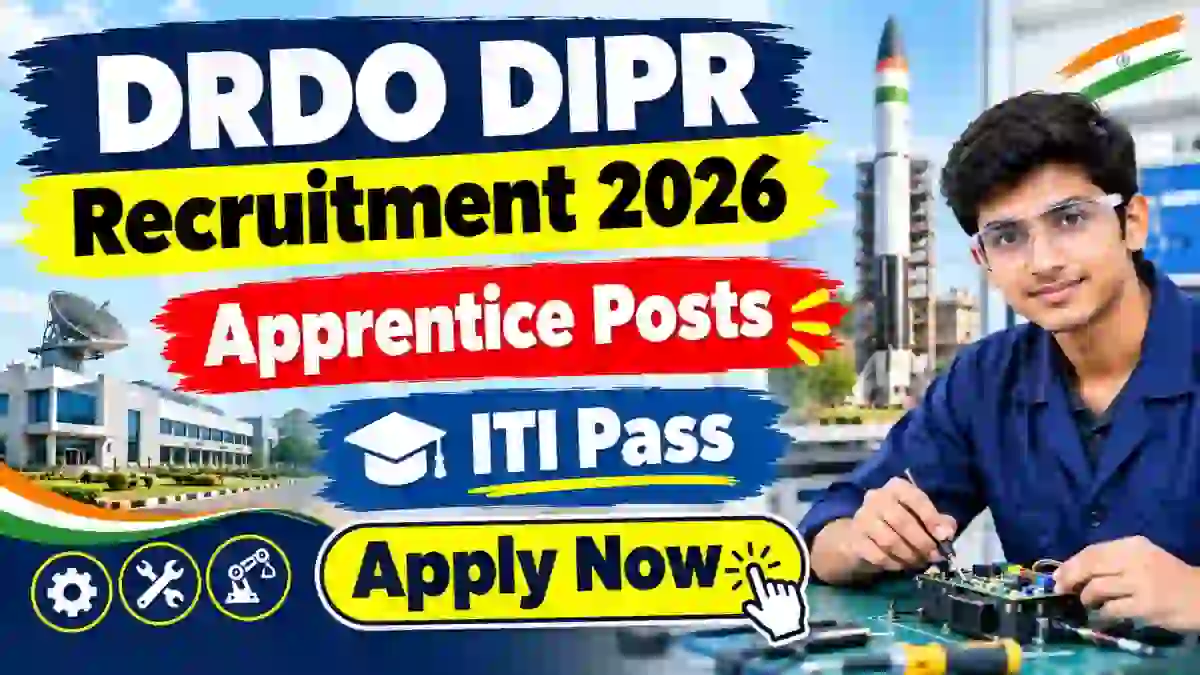 DRDO DIPR Apprentice Recruitment 2026 - Apply Online for 24 Posts DRDO DIPR Apprentice Recruitment 2026 - Apply Online for 24 Posts