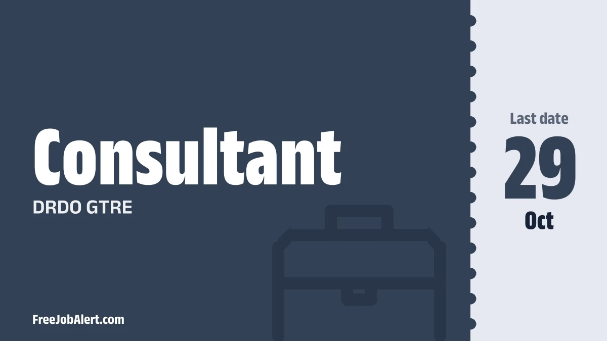 DRDO GTRE Consultant Recruitment 2026 – Apply Offline