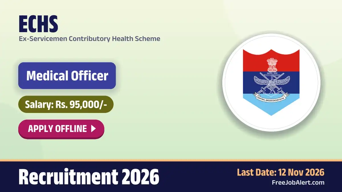 ECHS Medical Officer Recruitment 2026 – Apply Offline