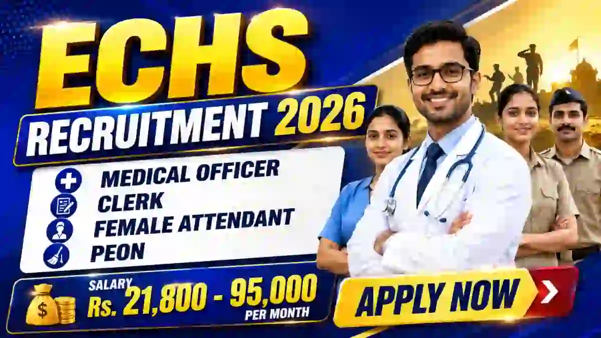 ECHS Recruitment 2026 - Apply Offline for Peon, Clerk and More Posts