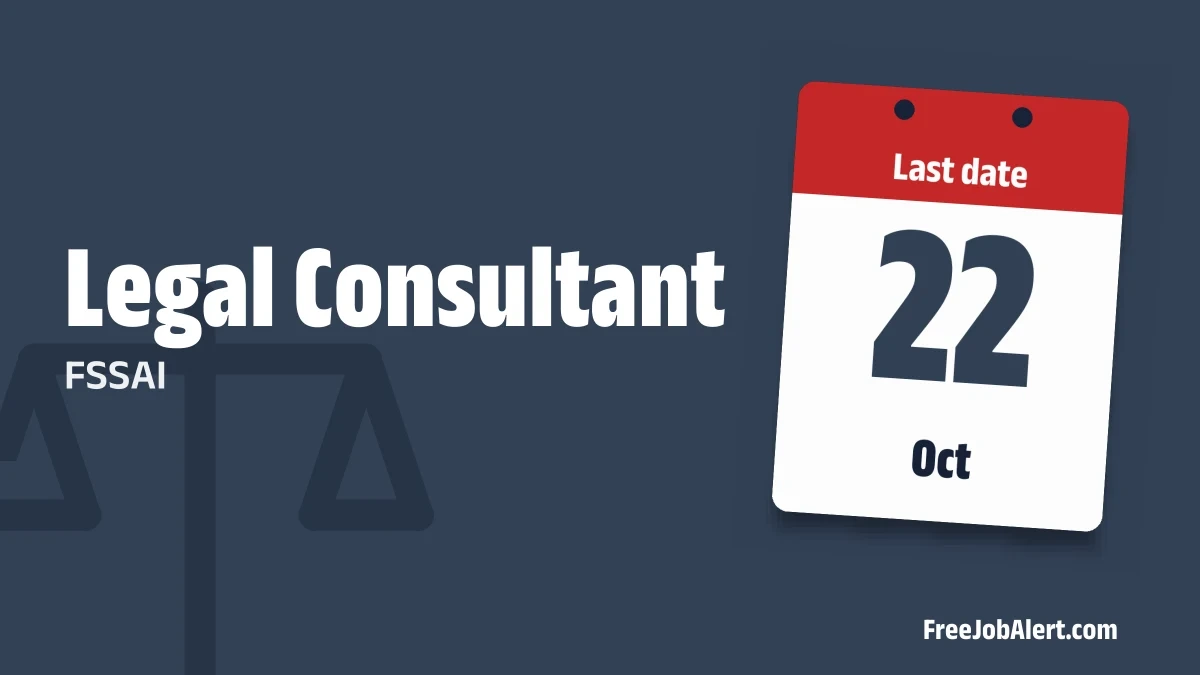FSSAI Legal Consultant Recruitment 2026 – Apply Online for 3 Posts FSSAI Legal Consultant Recruitment 2026 – Apply Online for 3 Posts