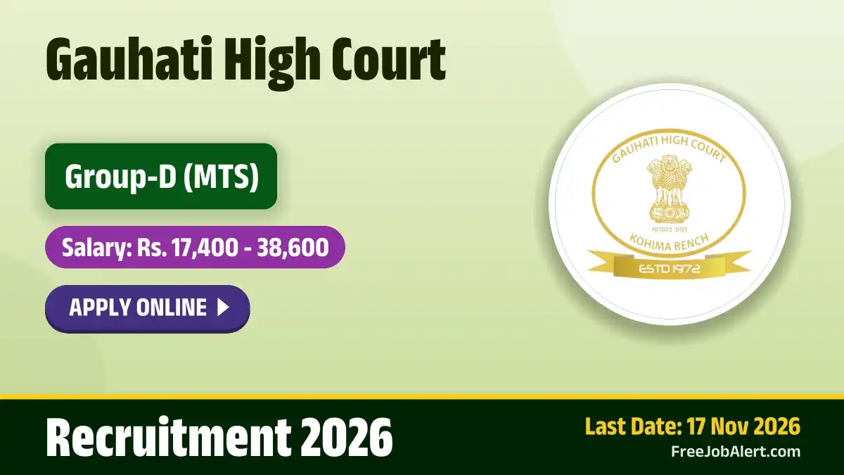 Gauhati High Court Group D (MTS) Recruitment 2026 – Apply Online