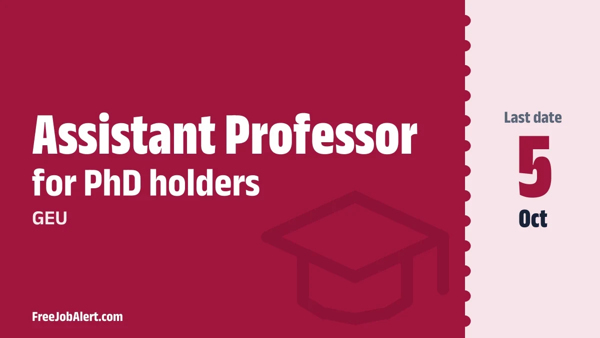 GEU Assistant Professor Recruitment 2026 – Apply Online