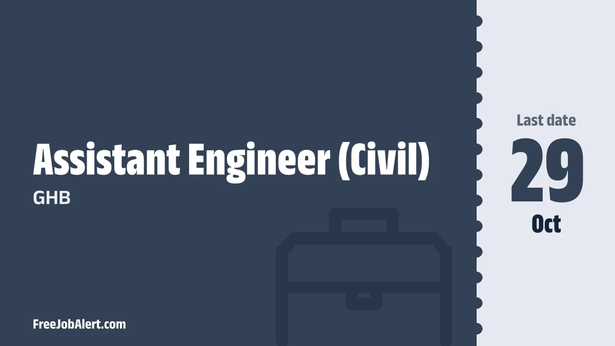 GHB Assistant Engineer & Junior Engineer Recruitment 2026 – Apply Offline for 2 Posts