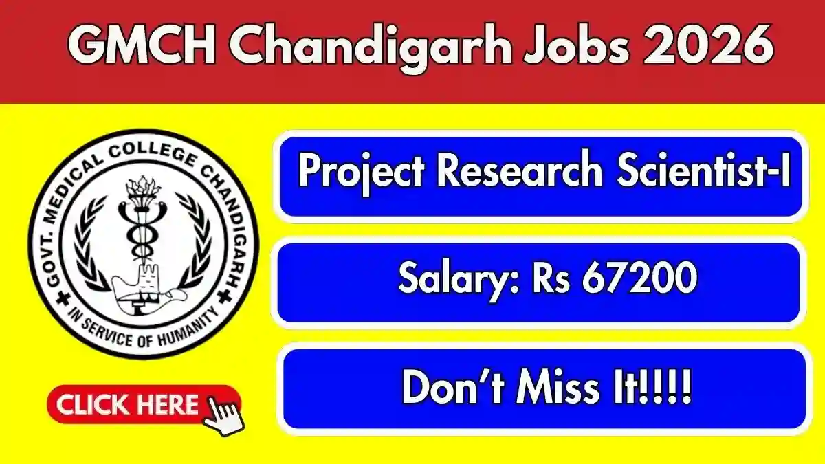 GMCH Chandigarh Project Research Scientist Recruitment 2026 - Apply Offline GMCH Chandigarh Project Research Scientist Recruitment 2026 - Apply Offline