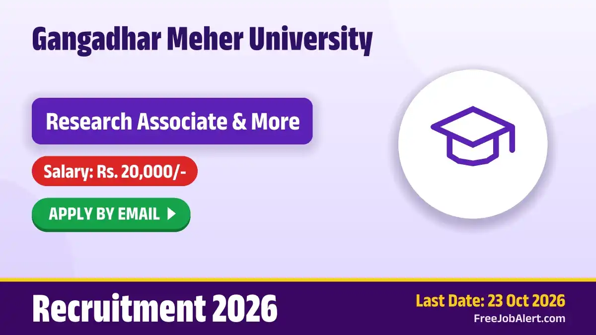 GMU Research Associate & Field Investigator Recruitment 2026 – Apply Online for 3 Posts