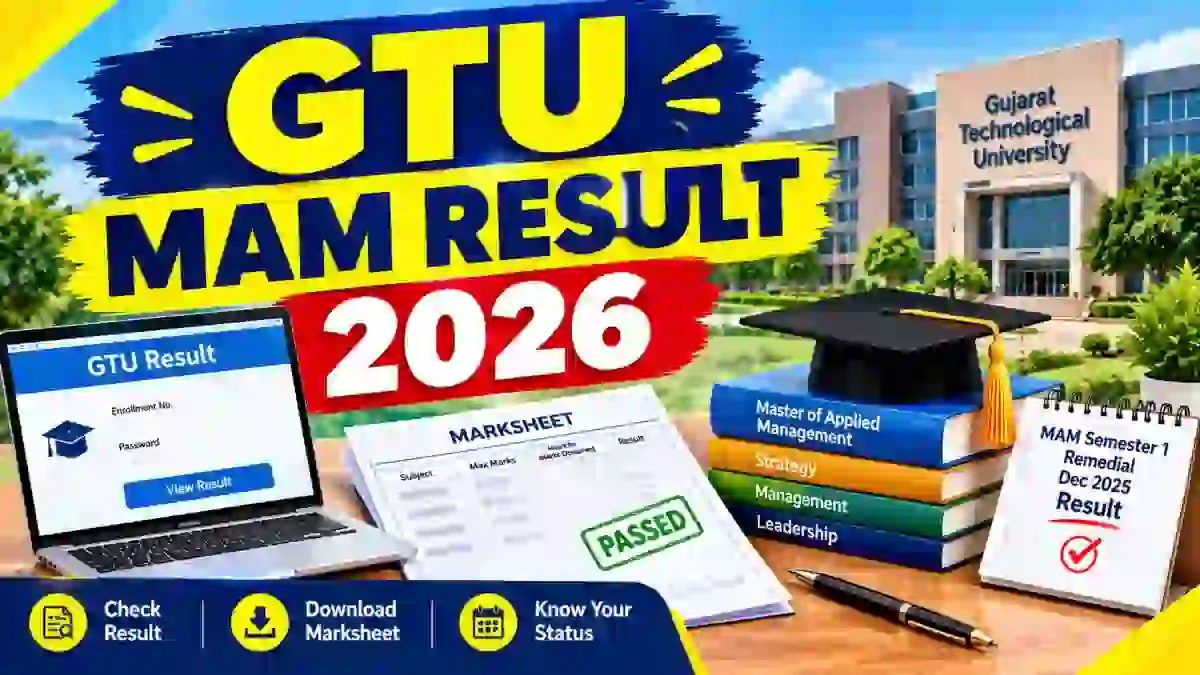 GTU MAM Result 2026 Out - Direct Link to Check 3rd & 4th Sem Result Online @gturesults.in GTU MAM Result 2026 Out - Direct Link to Check 3rd & 4th Sem Result Online @gturesults.in