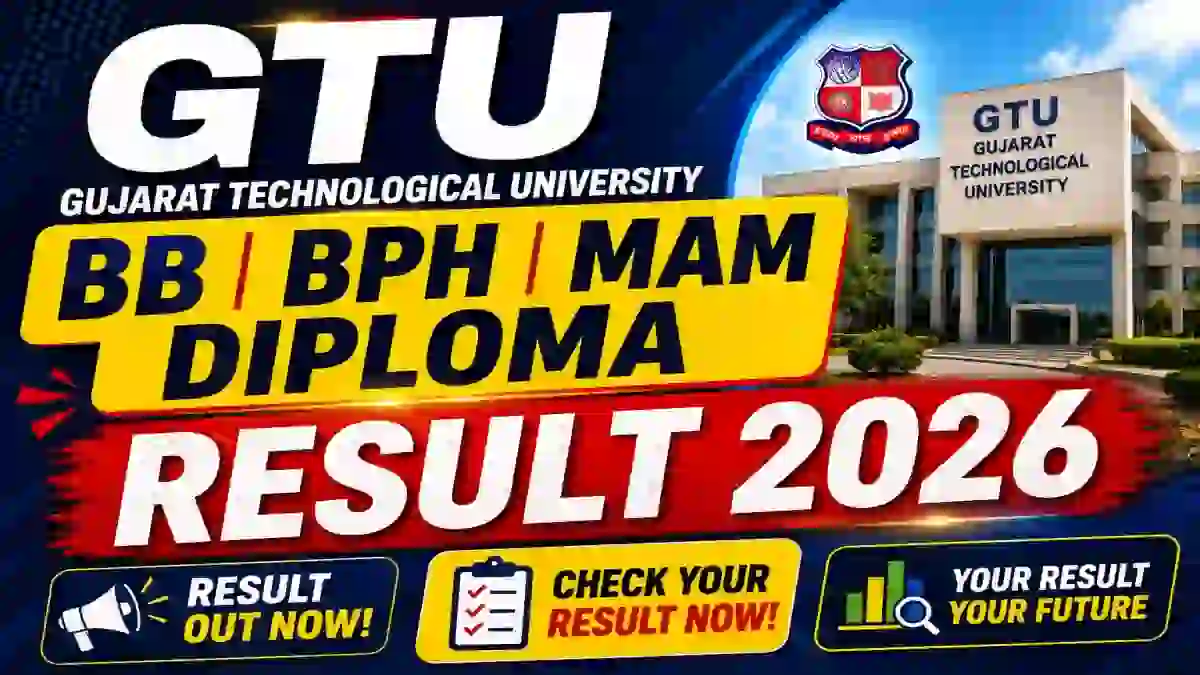 GTU Result 2026 Out - Check UG, PG & Diploma Results Online @ gtu.ac.in