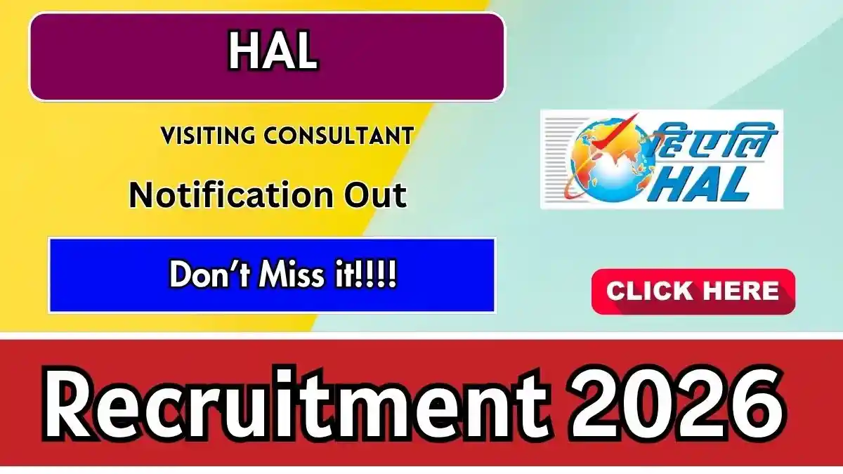 HAL Visiting Consultant Recruitment 2026 - Apply Offline