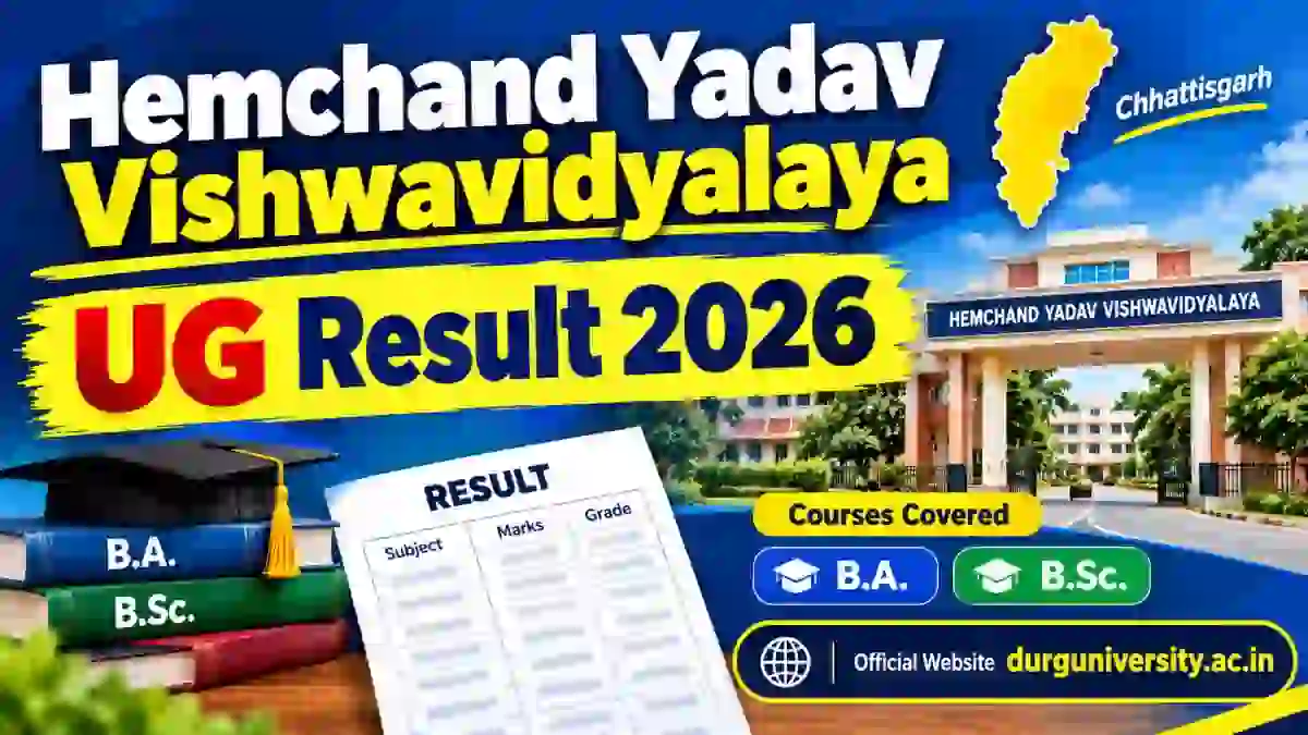 Hemchand Yadav Vishwavidyalaya UG Result 2026 Out - Check Result Online at durg.ucanapply.com