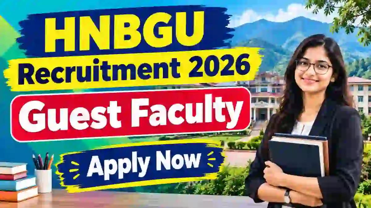 HNBGU Guest Faculty Recruitment 2026 - Walkin