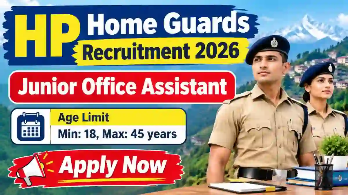 HP Home Guards Junior Office Assistant Recruitment 2026 - Apply Offline HP Home Guards Junior Office Assistant Recruitment 2026 - Apply Offline