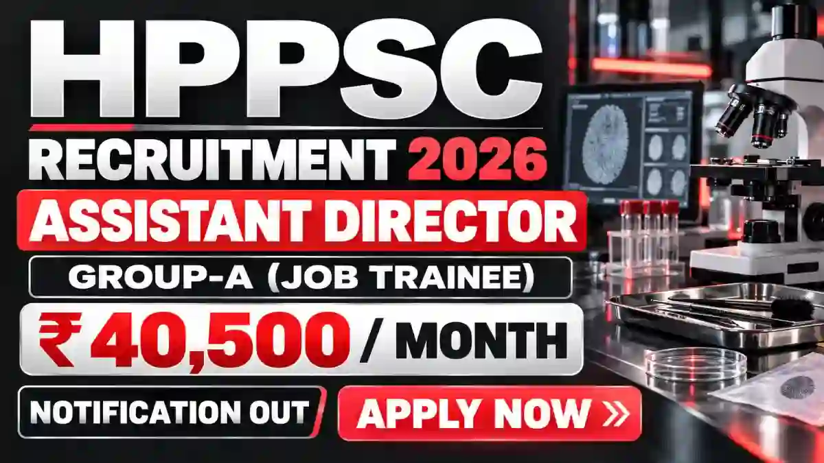 HPPSC Assistant Director Recruitment 2026 - Apply Online