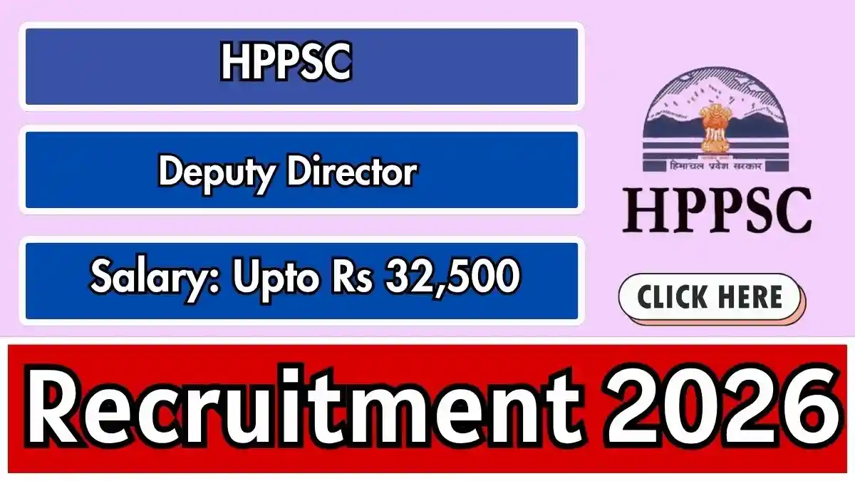 HPPSC Deputy Director Recruitment 2026 - Apply Online