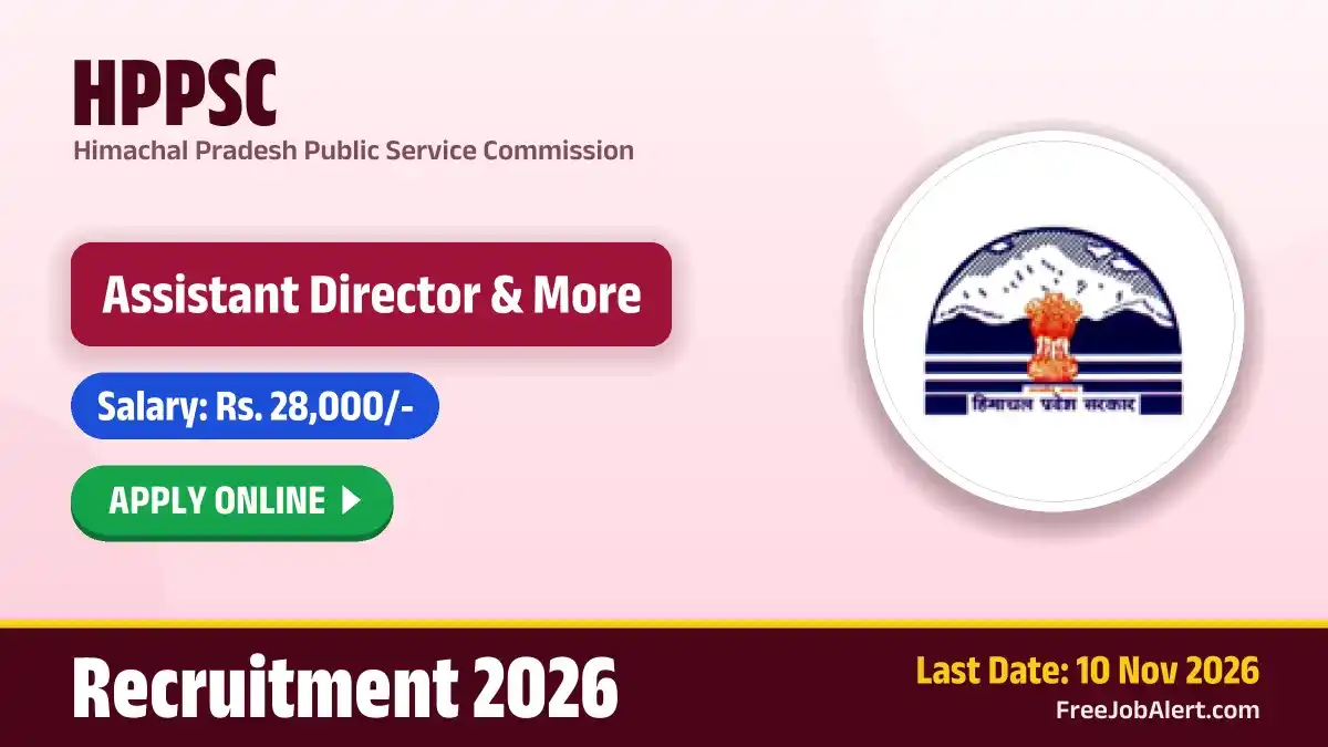 HPPSC Recruitment 2026 – Apply Online for Assistant Director, Scientific Officer Posts HPPSC Recruitment 2026 – Apply Online for Assistant Director, Scientific Officer Posts