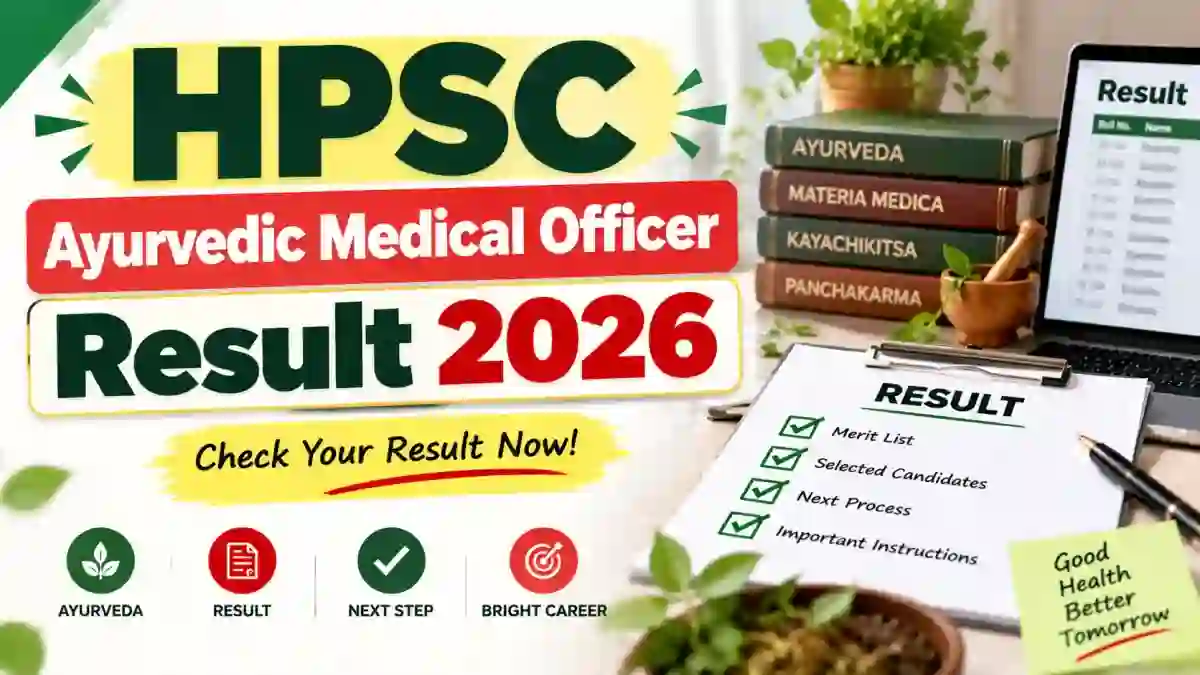 HPSC Ayurvedic Medical Officer Result 2026 Out - Check Group B Revised Final Result at hpsc.gov.in