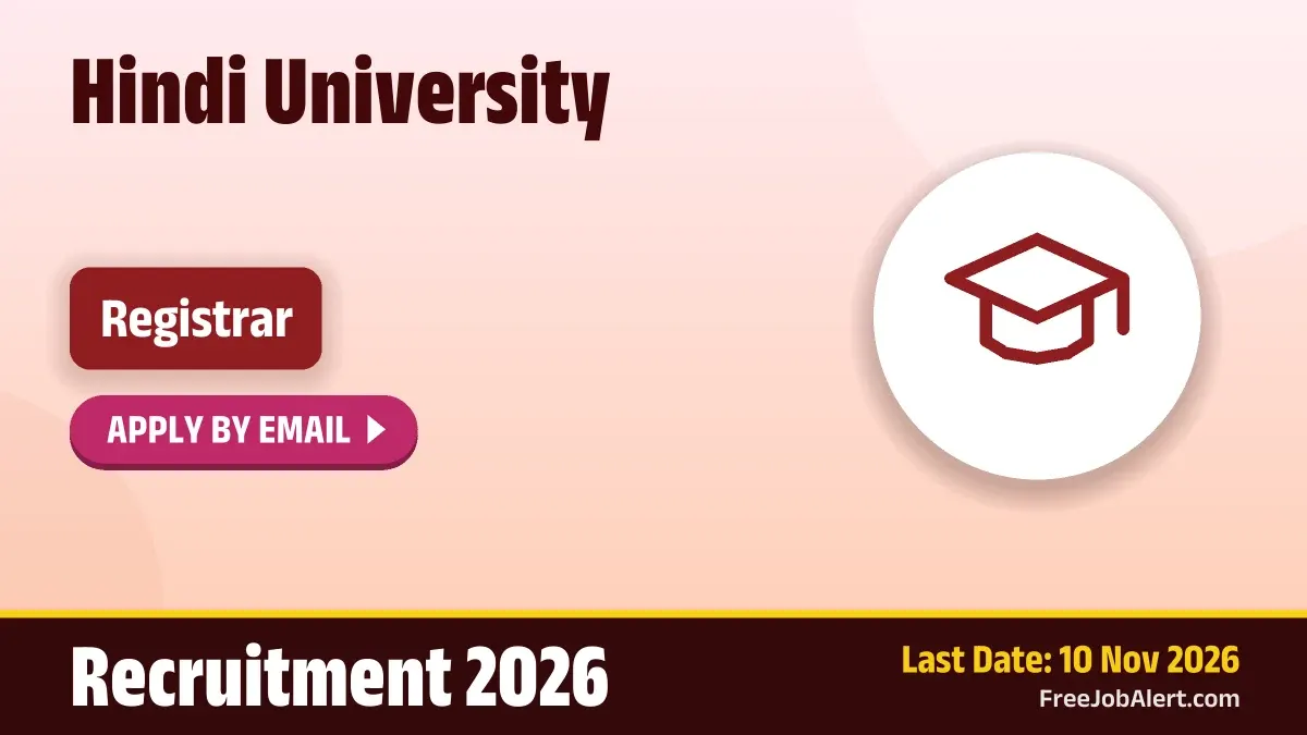 HU Registrar Recruitment 2026 – Apply Online HU Registrar Recruitment 2026 – Apply Online