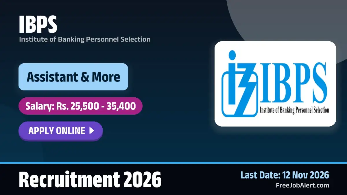 IBPS Recruitment 2026 – Apply Online for Assistant, Programming Assistant and More Posts