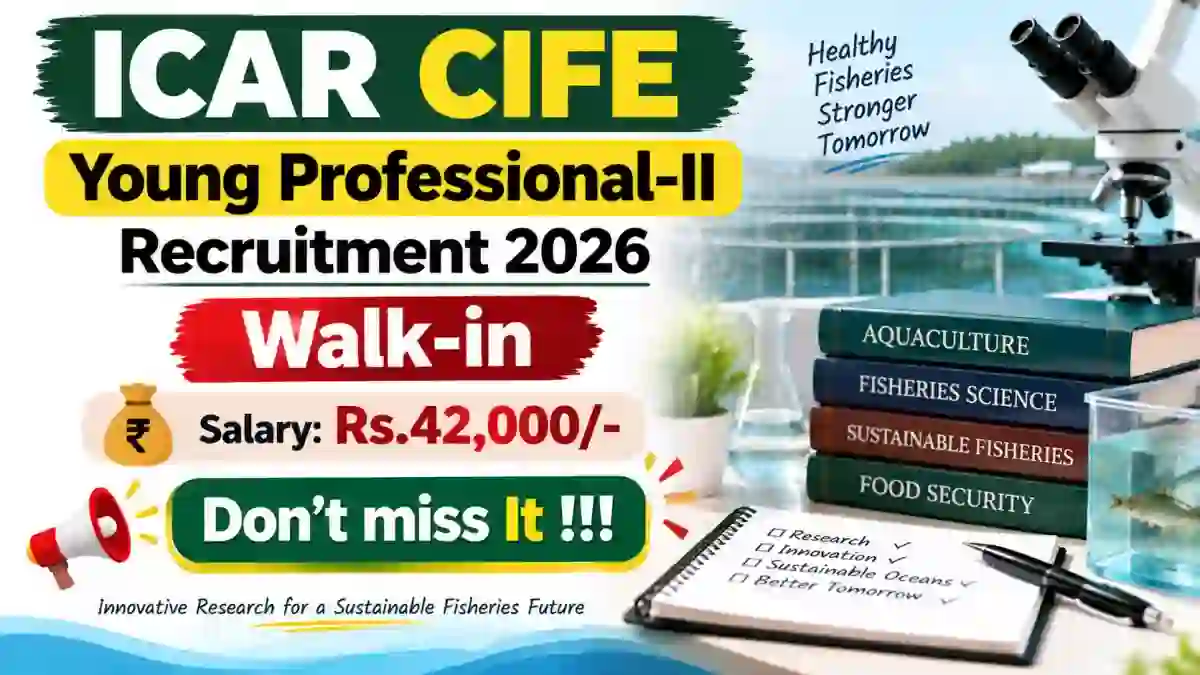 ICAR CIFE Young Professional-II Recruitment 2026 - Walkin