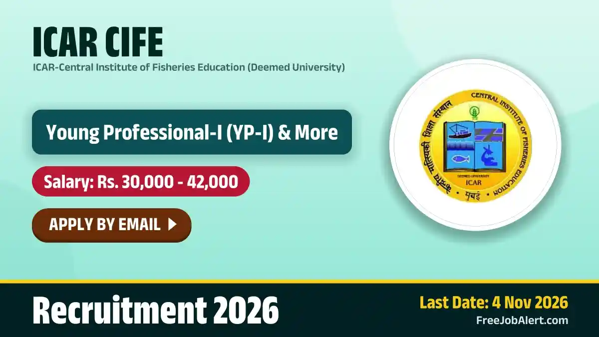 ICAR CIFE Young Professional Recruitment 2026 – Apply Online