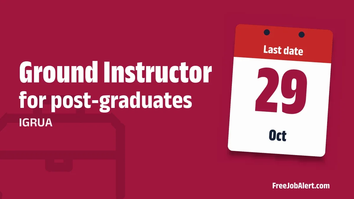 IGRUA Ground Instructor Recruitment 2026 – Apply Online