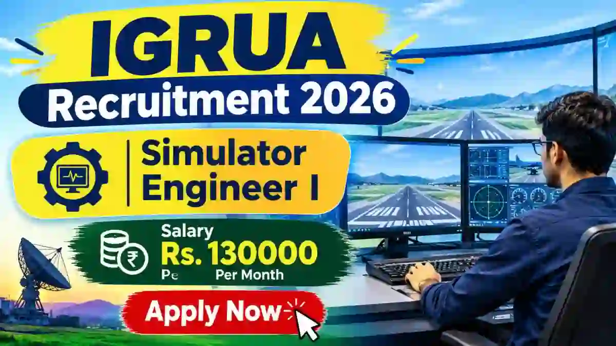IGRUA Simulator Engineer I Recruitment 2026 - Apply Online