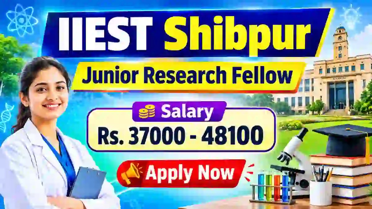 IIEST Shibpur Junior Research Fellow Recruitment 2026 - Apply Online IIEST Shibpur Junior Research Fellow Recruitment 2026 - Apply Online