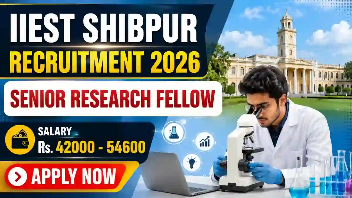 IIEST Shibpur Senior Research Fellow Recruitment 2026 - Apply Online