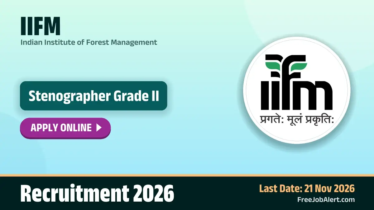 IIFM Stenographer Recruitment 2026 – Apply Online