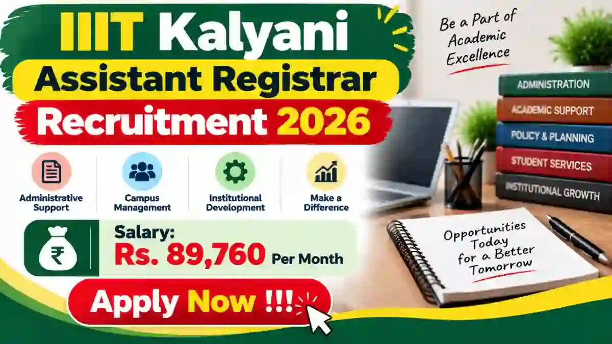 IIIT Kalyani Assistant Registrar Recruitment 2026 - Apply Online