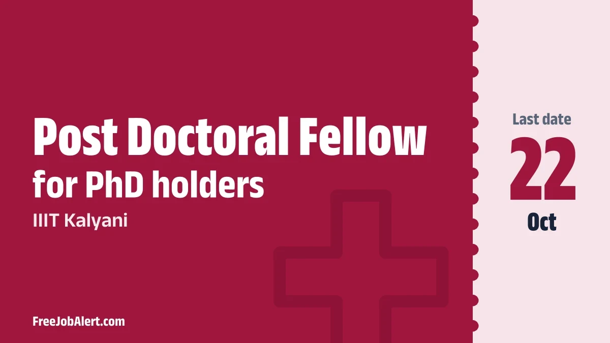 IIIT Kalyani Post Doctoral Fellow Recruitment 2026 – Apply Offline