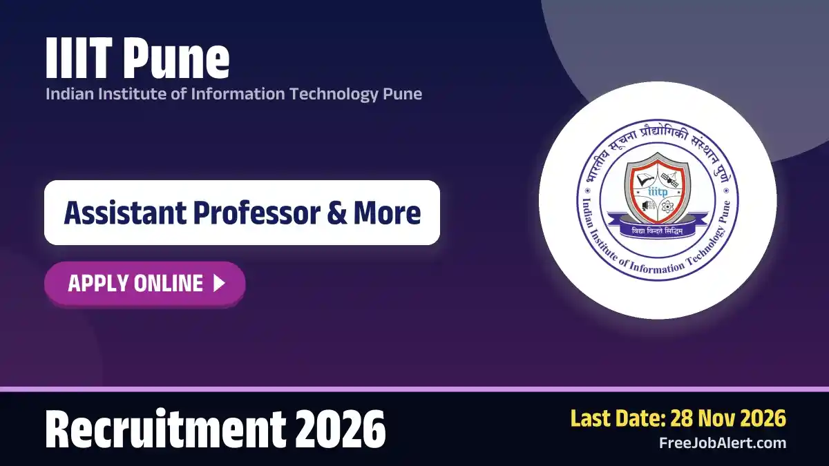 IIIT Pune Teaching Recruitment 2026 – Apply Online for 17 Assistant Professor Posts