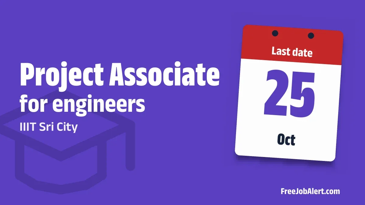 IIIT Sri City Project Associate Recruitment 2026 – Apply Online IIIT Sri City Project Associate Recruitment 2026 – Apply Online