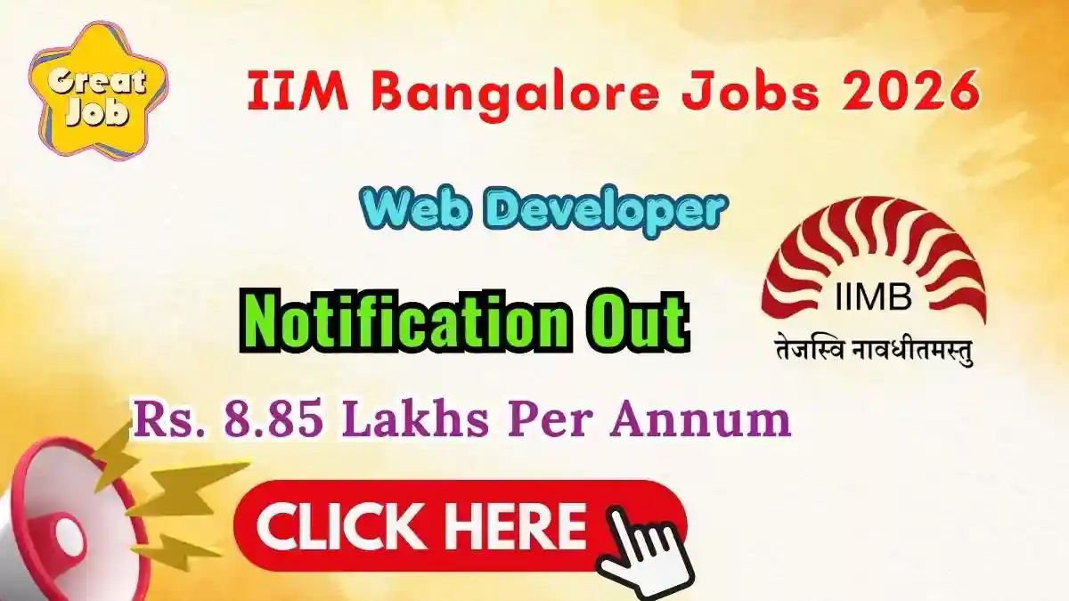 IIM Bangalore Web Developer Recruitment 2026 - Apply Online
