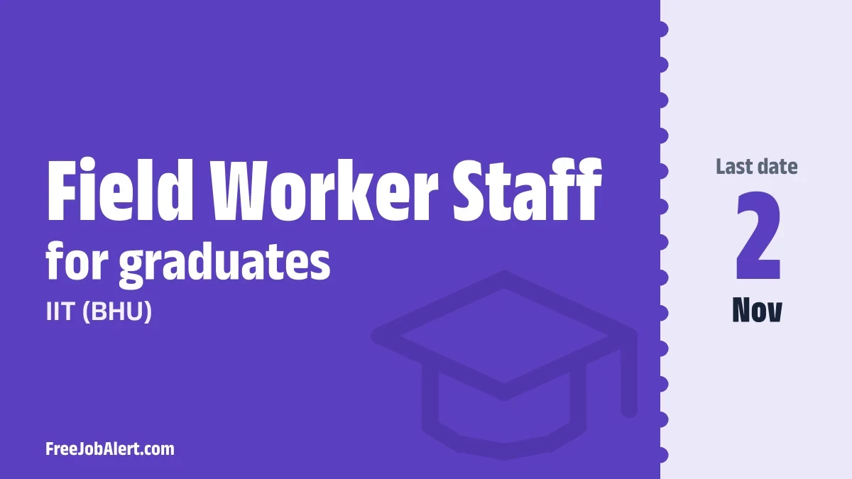 IIT (BHU) Field Worker Staff Recruitment 2026 – Apply Online