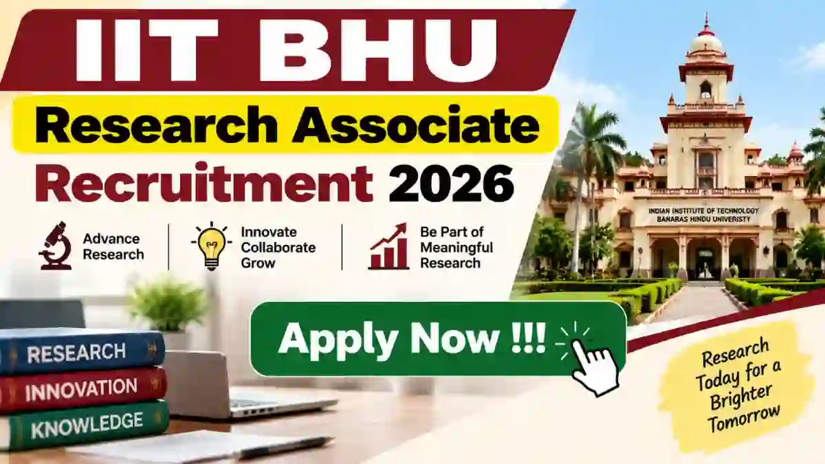 IIT BHU Research Associate Recruitment 2026 - Apply Online