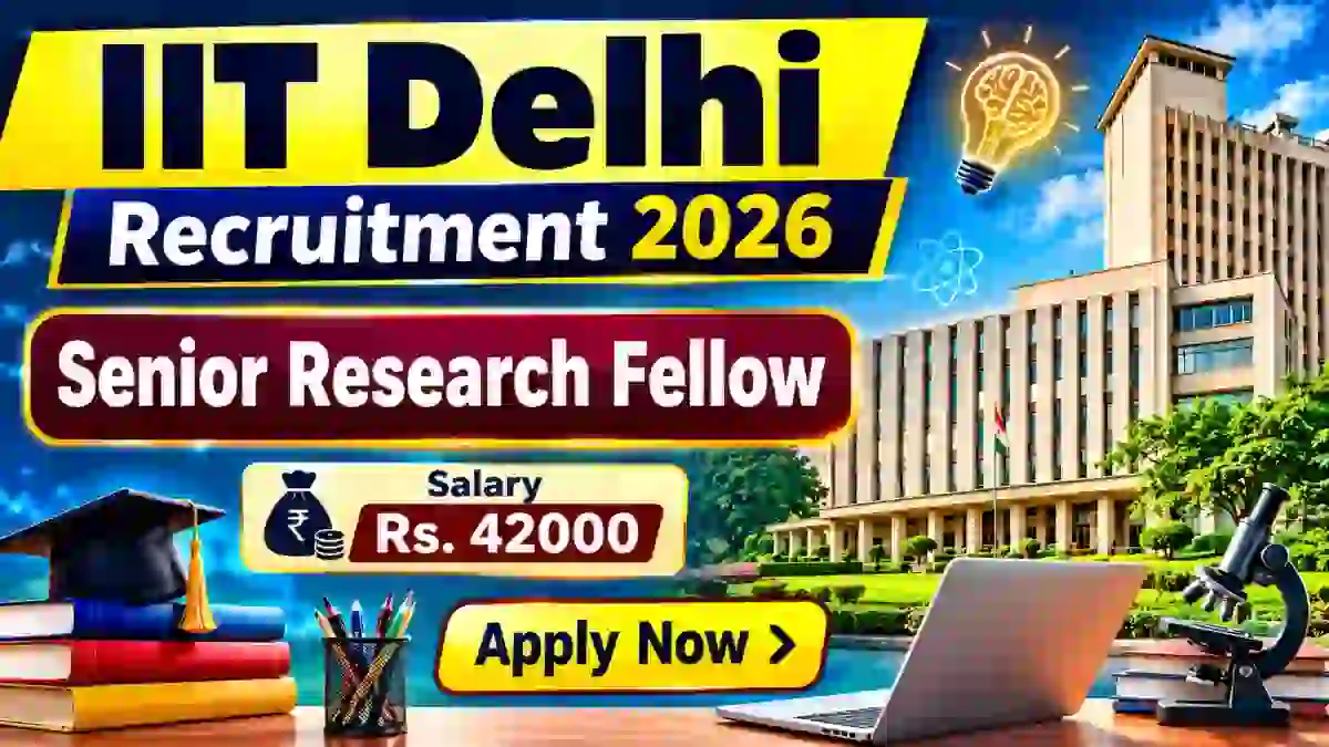 IIT Delhi Senior Research Fellow Recruitment 2026 - Apply Online