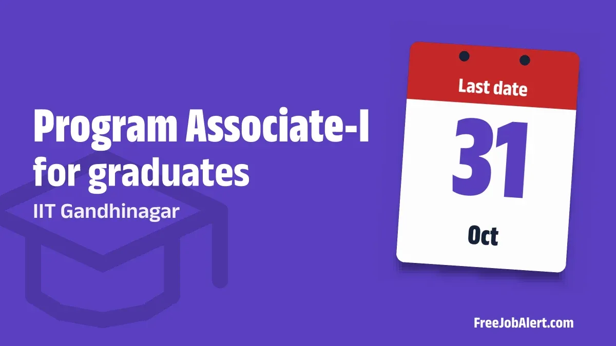 IIT Gandhinagar Program Associate-I Recruitment 2026 – Apply Online