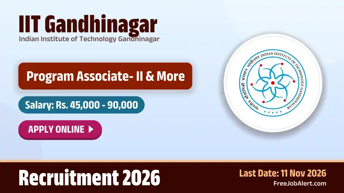 IIT Gandhinagar Program Associate Recruitment 2026 – Apply Online