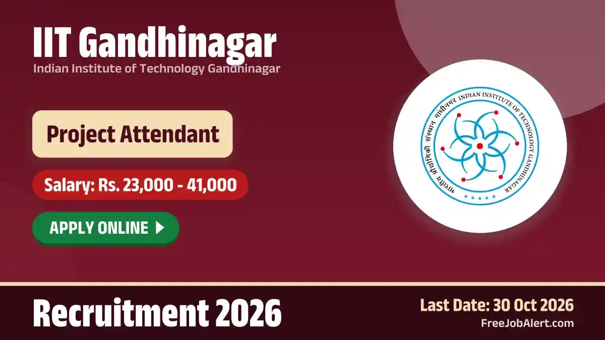 IIT Gandhinagar Project Attendant Recruitment 2026 – Apply Online