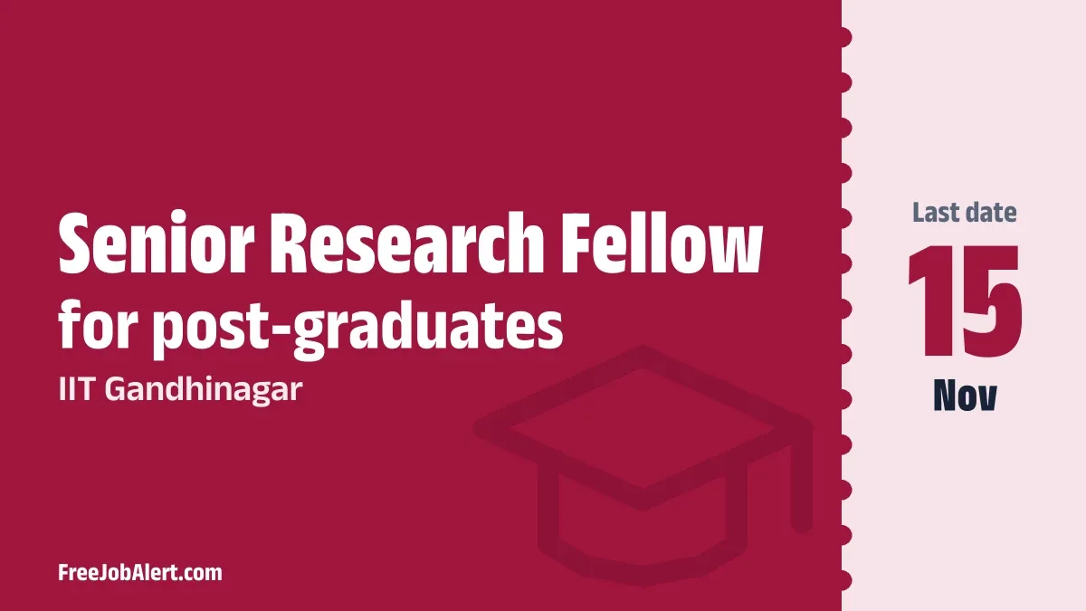 IIT Gandhinagar Senior Research Fellow (Computer science and engineering) Recruitment 2026 – Apply Online