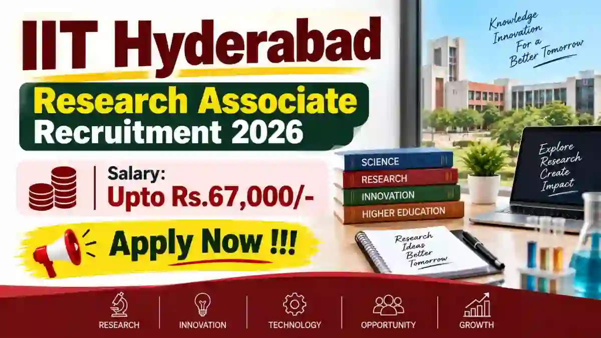 IIT Hyderabad Research Associate Recruitment 2026 - Apply Online