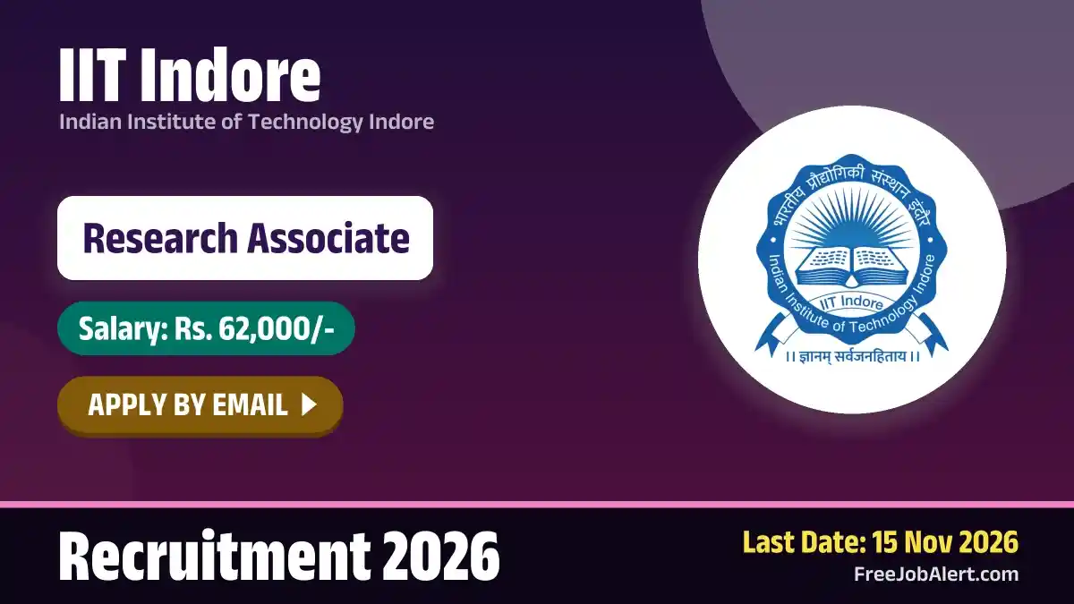 IIT Indore Research Associate (Mathematics) Recruitment 2026 – Apply Online IIT Indore Research Associate (Mathematics) Recruitment 2026 – Apply Online